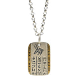 Exquisite Vintage Rune Eye of Horus/Anubis Label Pendant Charm Necklace