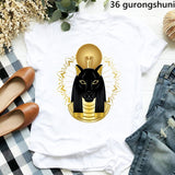 Egyptian Cat Mandala Cat Goddess Bastet T-Shirt Graphic Prints