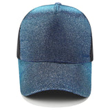 Glitter Baseball Cap Snapback Mesh Hat Unisex Hop Cap Adjustable