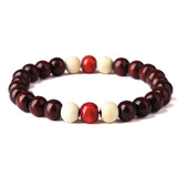Root Chakra Natural 8mm Wooden Beaded Braclet