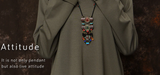 Ethnic stone maxi black bohemian Pendant Necklace vintage style