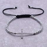 New Design Jesus Christian Unisex Cross Bracelets Adjustable Rope