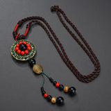 Boho Chakras Beads Tassel Necklace for Women